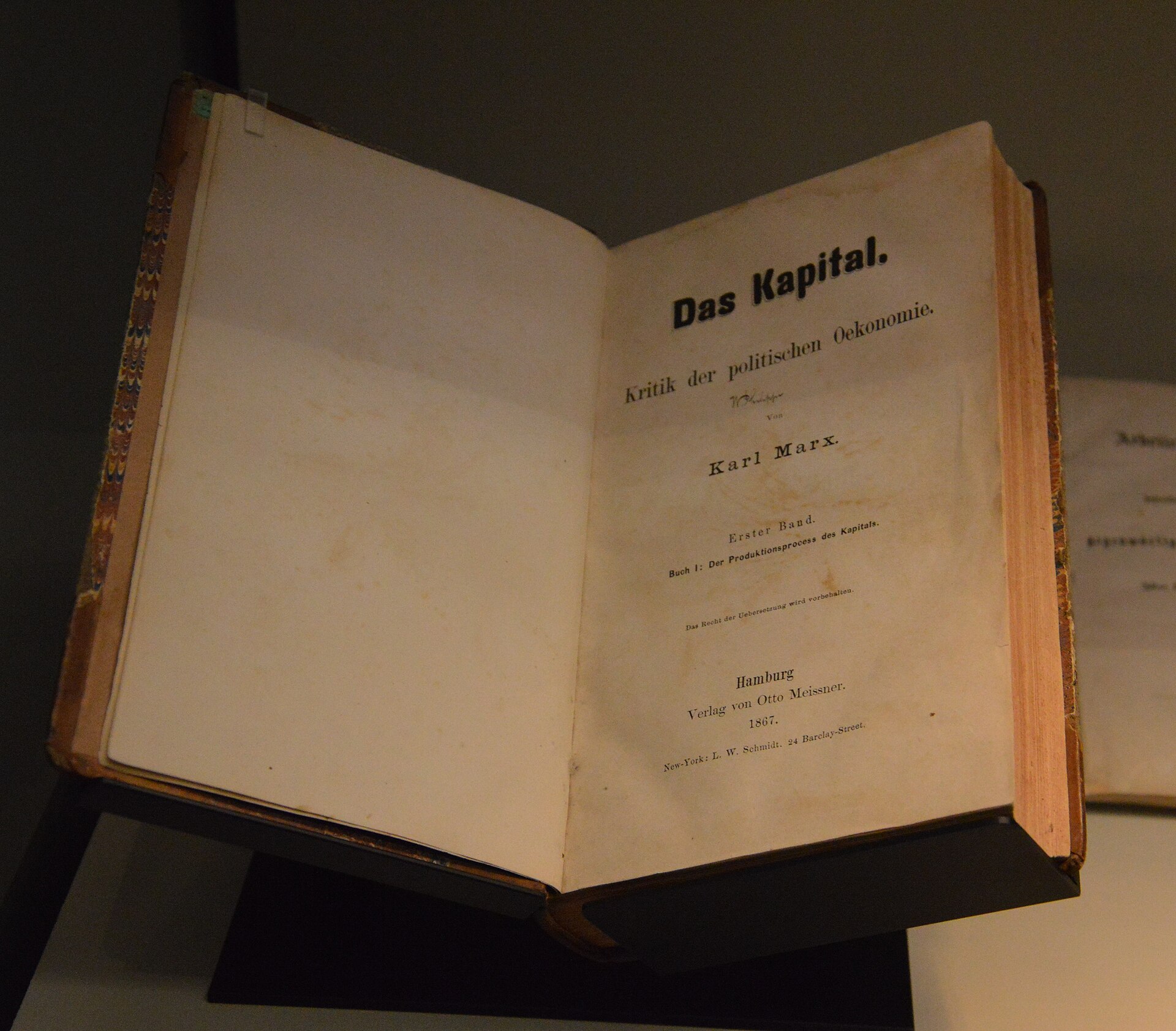 Das Kapital, première édition, 1867